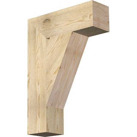 Ekena Millwork Traditional Block Rough Sawn Bracket, Douglas Fir, 6"W x 20"D x 28"H BKT06X20X28TRA05RDF